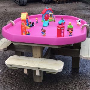 Octagonal activity table with seats